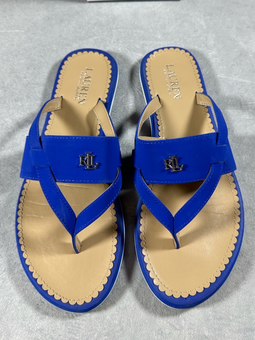 Lauren Ralph Lauren Blue Rosalind Thong Sandals Size 9